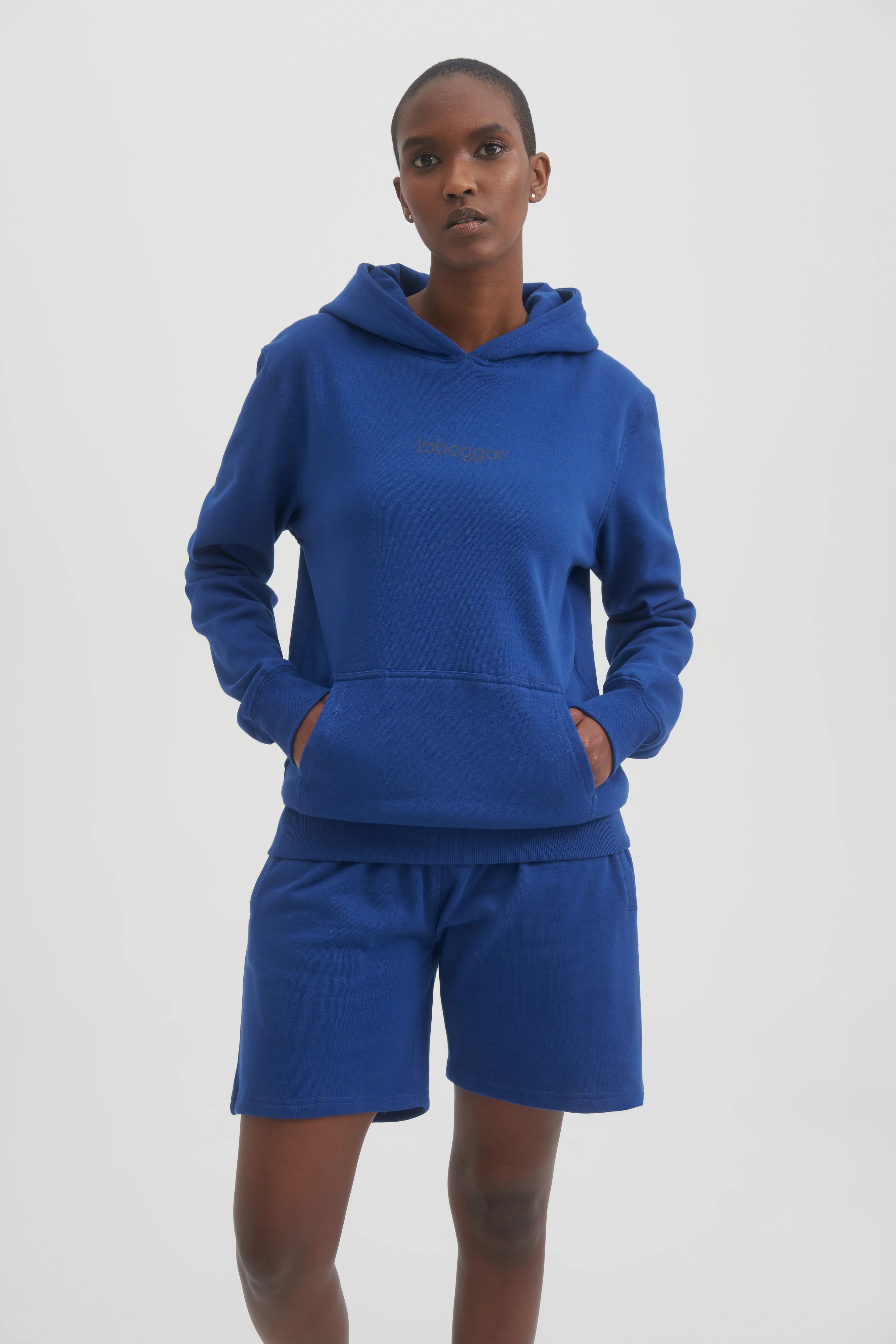 UNISEX LUXE FLEECE SWEAT SHORTS - ROYAL - Image 4